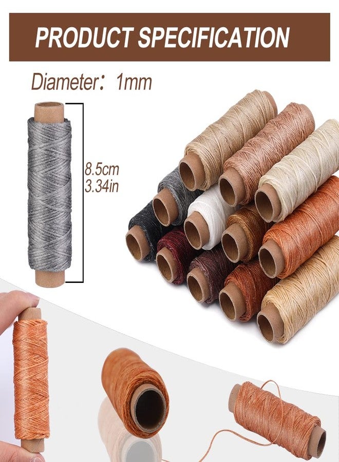 BUTUZE 660 Yards Leather Sewing Waxed Thread - 150D 55 Yards Per Spool Stitching Thread for Leather Craft DIY, Bookbinding,Shoe Repairing, Hand Sewing - Image 3